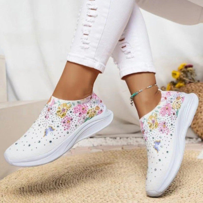Schmetterlingsdruck Slip-On Schuhe R&B