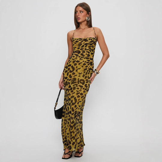 Damen Elegantes Abendkleid mit floralem Spitzenmuster und Spaghettiträgern R&B