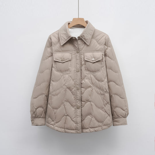 Damen gesteppte Outdoor-Jacke mit Taschen und bequemer Passform R&B