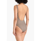 Damen Designer Badeanzug mit geometrischem Muster R&B