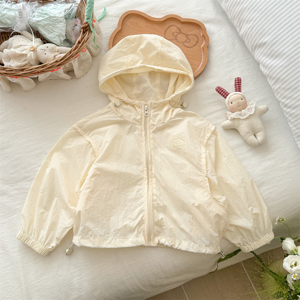 Unisex nan leichte Kapuzenwindjacke mit elastischen Bündchen und verstellbarem Kordelzugsaum R&B