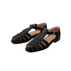Damen Komfortable Sandalen aus hochwertigem Leder mit modischem Flecht-Design