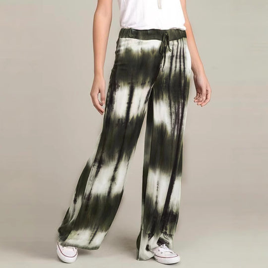 Damen Weite Stoffhose mit einzigartigem Batikdesign R&B