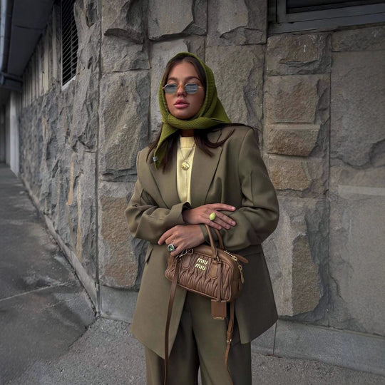 Damen eleganter Oversized Blazer mit Taschen und weitem Schnitt R&B