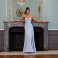 Damen Elegantes Abendkleid mit verführerischem Herzausschnitt und fließendem Schnitt R&B