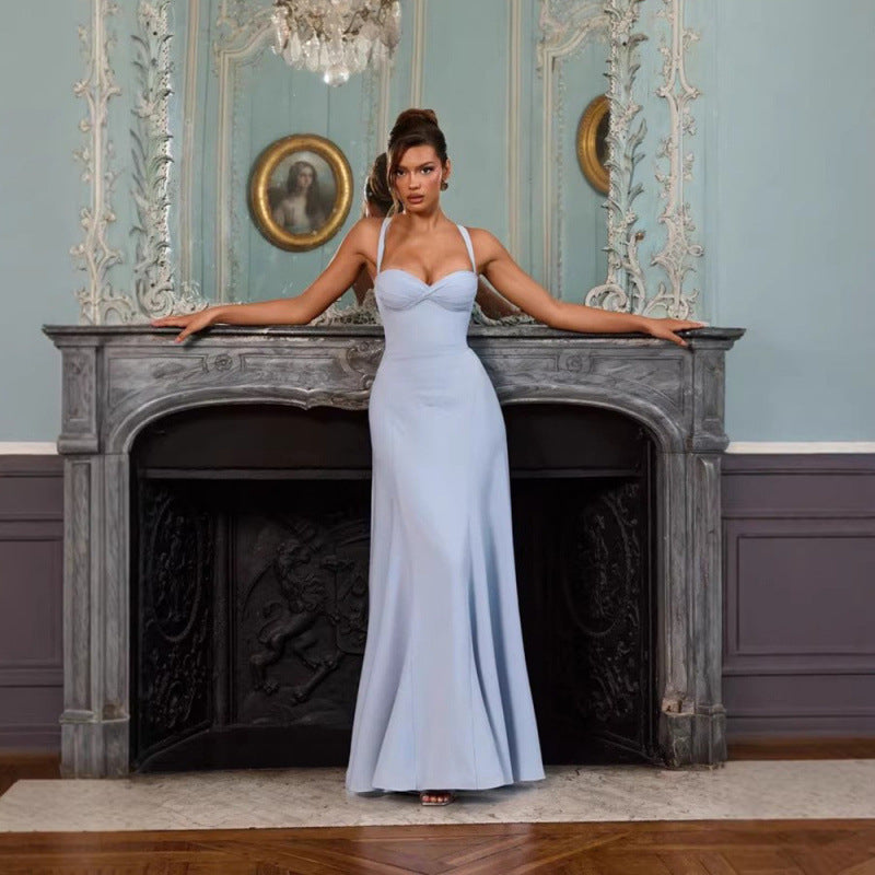 Damen Elegantes Abendkleid mit verführerischem Herzausschnitt und fließendem Schnitt R&B