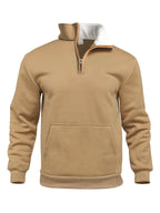 Herren sportlicher Kapuzenpullover mit halbem Reißverschluss und praktischer Kängurutasche R&B