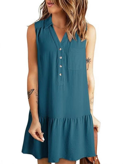 Damen Hemdblusenkleid mit geschmeidigem Fall und elegantem Rüschenabschluss R&B