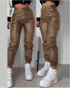 Damen Cargo-Joggerhose mit elastischem Bund und Seitentaschen R&B
