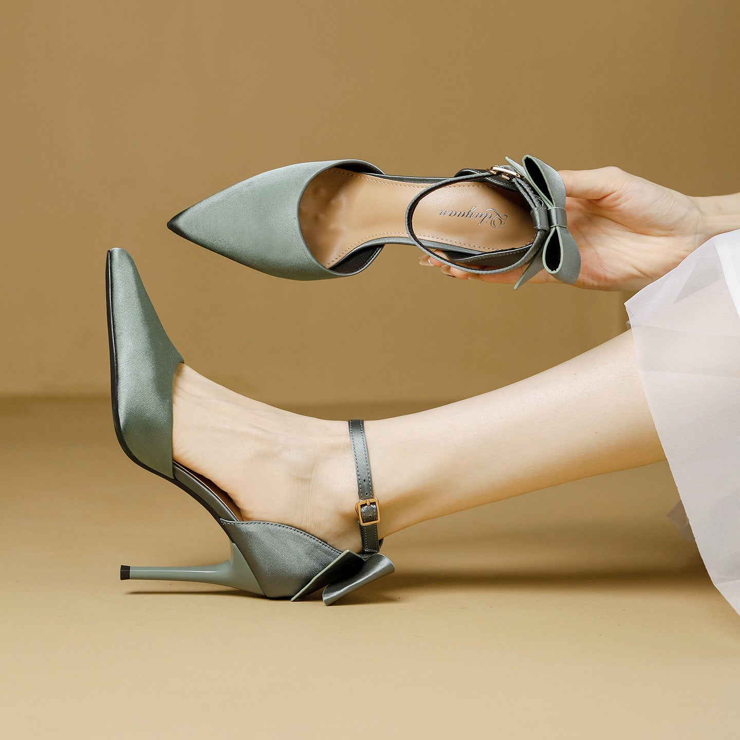 Damen schicke High Heels mit dekorativem Schleifenverschluss