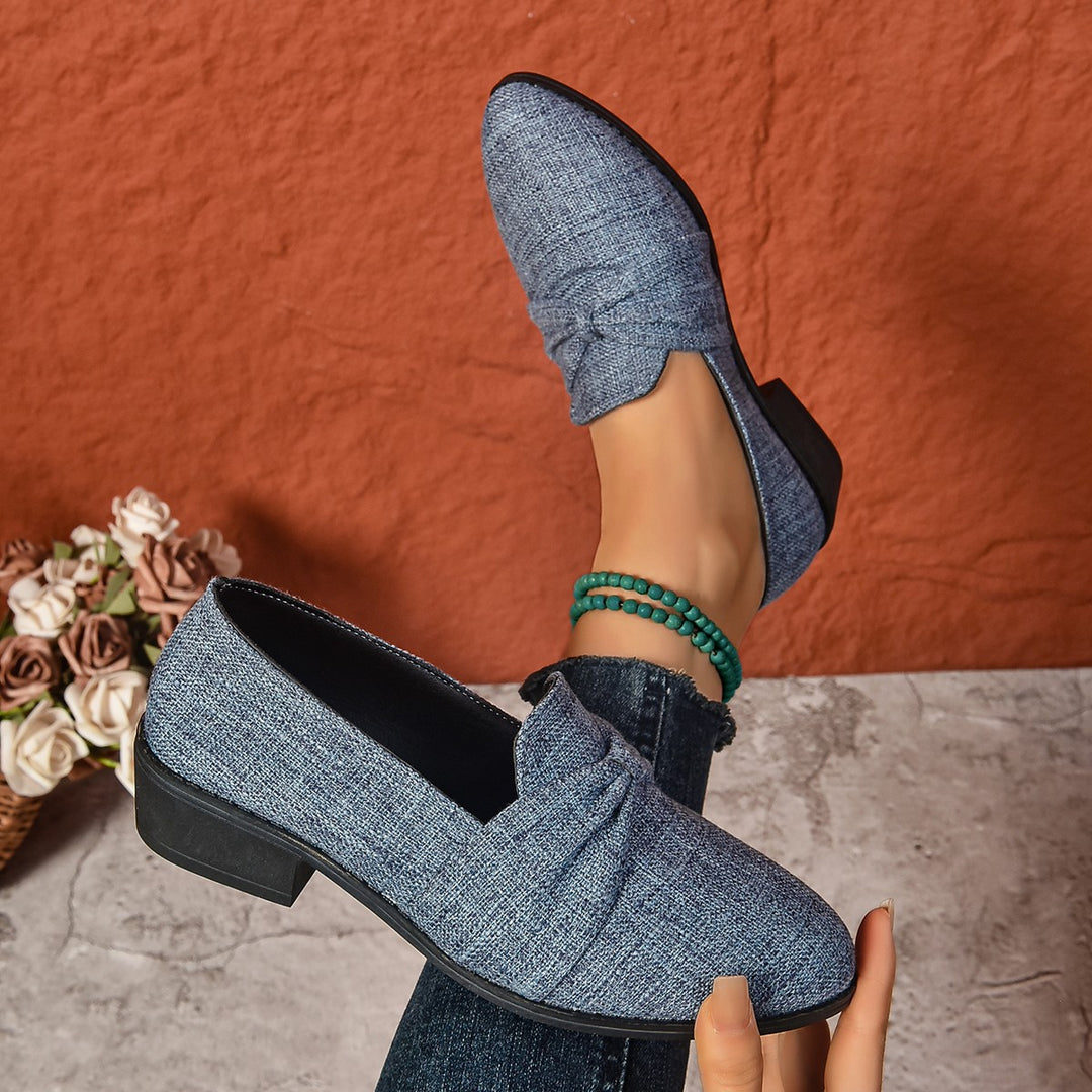 Damen Slipper mit geschwungenem Knoten R&B