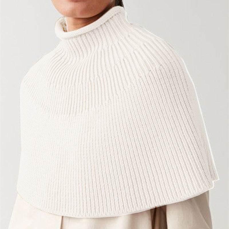Damen Stricktop mit hohem Kragen und Wellenstruktur R&B