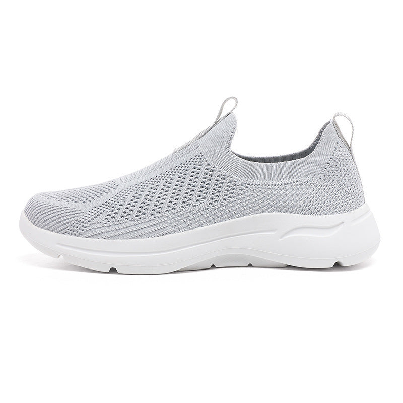 Damen Atmungsaktive Strick-Sneaker mit elastischem Schaft und rutschfester Sohle