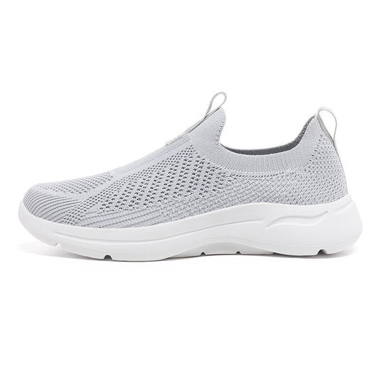 Damen Atmungsaktive Strick-Sneaker mit elastischem Schaft und rutschfester Sohle R&B