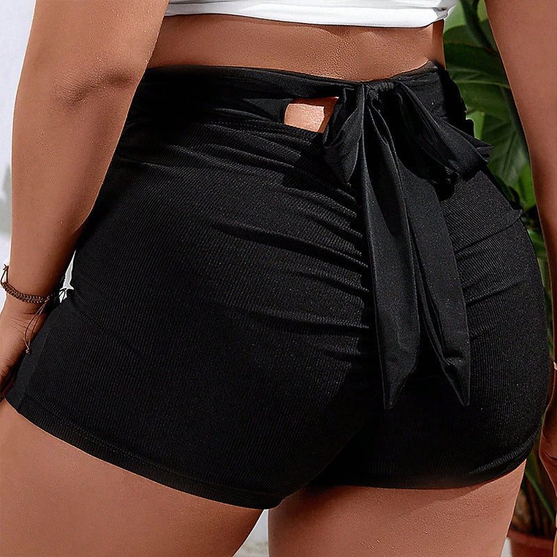 Damen Sportliche Badeshorts mit elastischem Bund und praktischen Taschen R&B