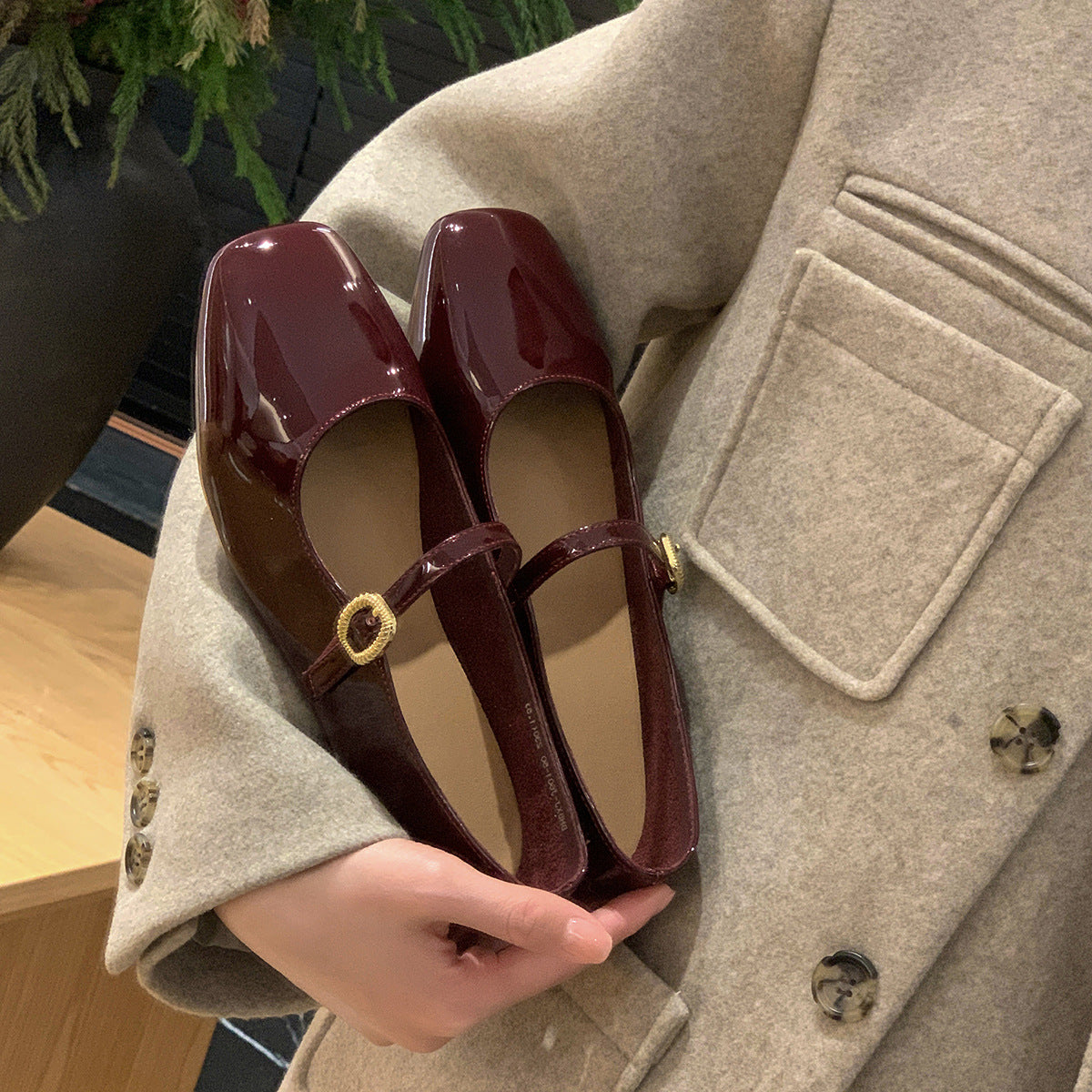 Damen Elegante Ballerinas mit modischer Schnalle und komfortabler Polsterung R&B