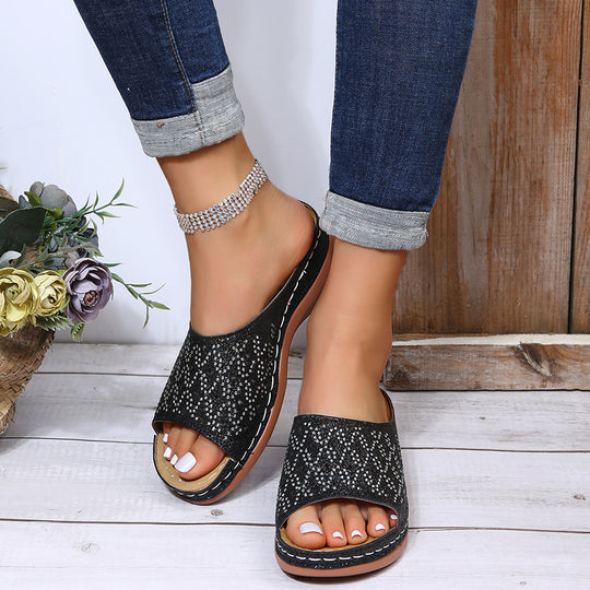 Damen Clogs mit perforiertem Obermaterial und ergonomischer Fußbettung R&B