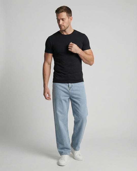 Herren Weite Vintage Jeans