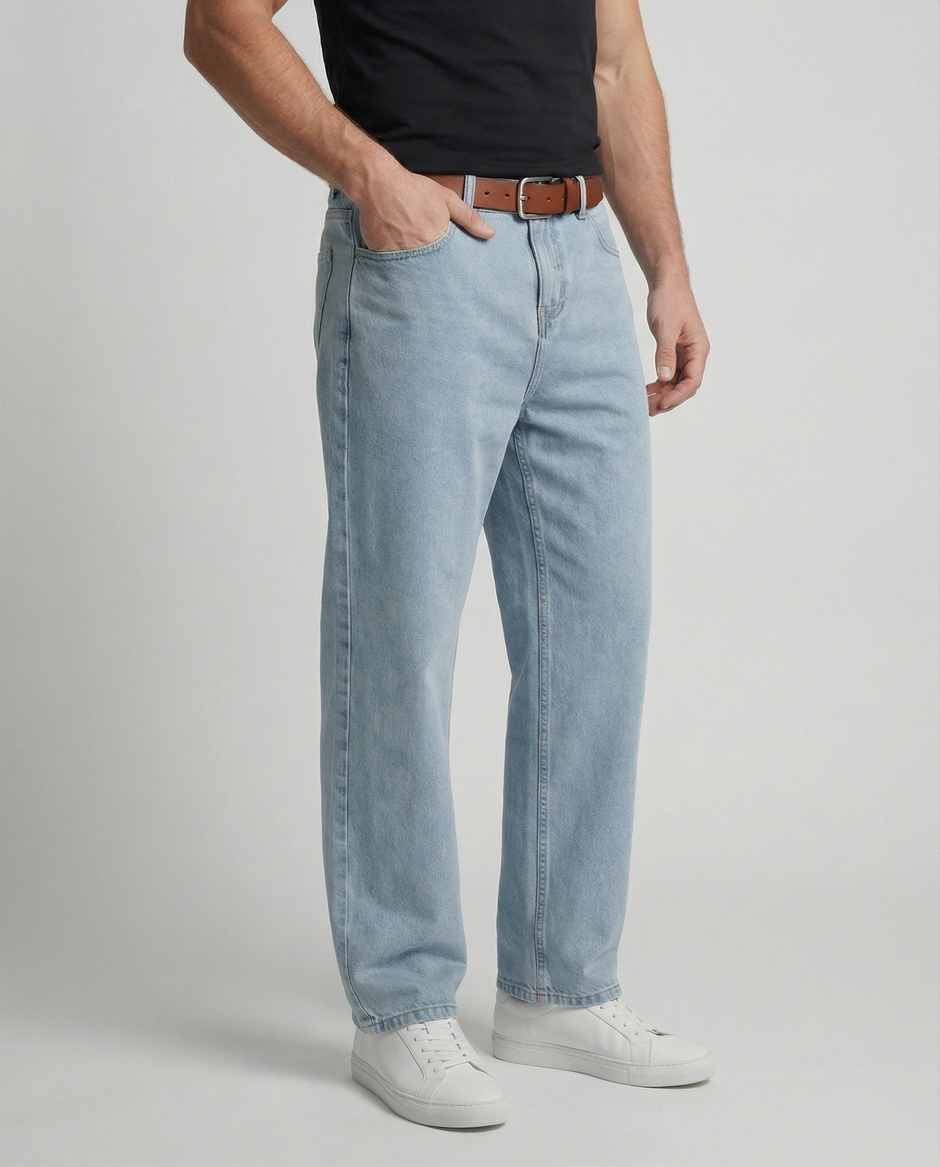 Herren Weite Vintage Jeans