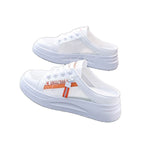 Damen Sneaker mit abnehmbarer Ferse und atmungsaktiver Mesh-Oberfläche