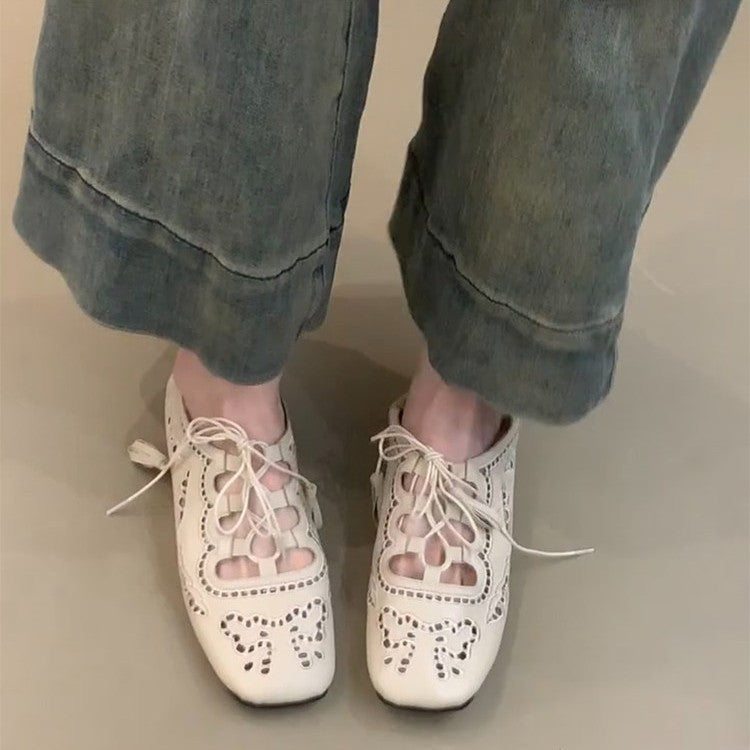 Damen Schnürschuhe mit filigranen Aussparungen R&B