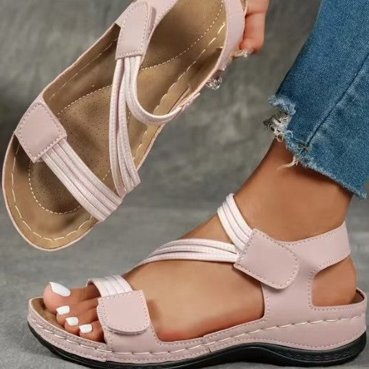 Damen orthopädische Sommer-Sandalen mit verstellbarem Riemendesign und komfortablem Fußbett R&B