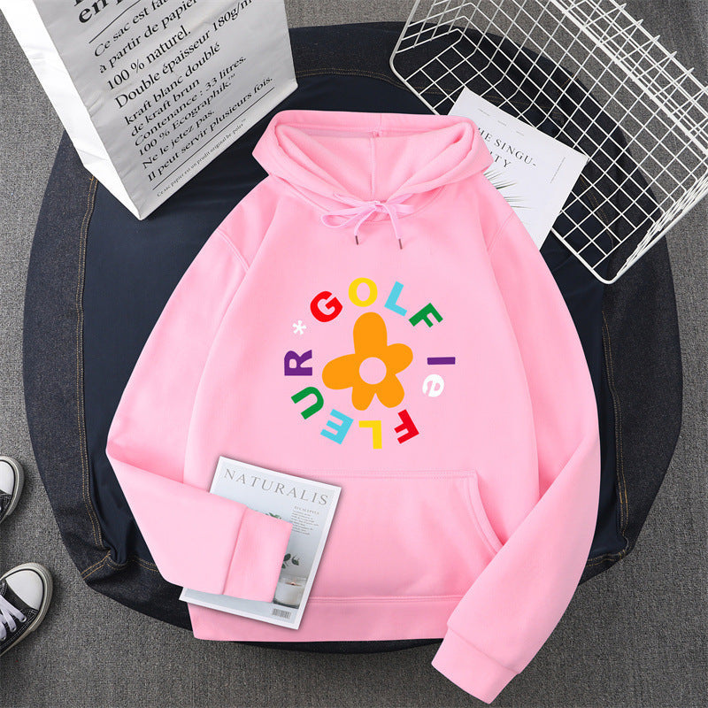 Damen Kapuzenpullover mit kreativem Blumen-Grafikdesign und bequemer Passform R&B