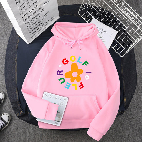 Damen Kapuzenpullover mit kreativem Blumen-Grafikdesign und bequemer Passform R&B