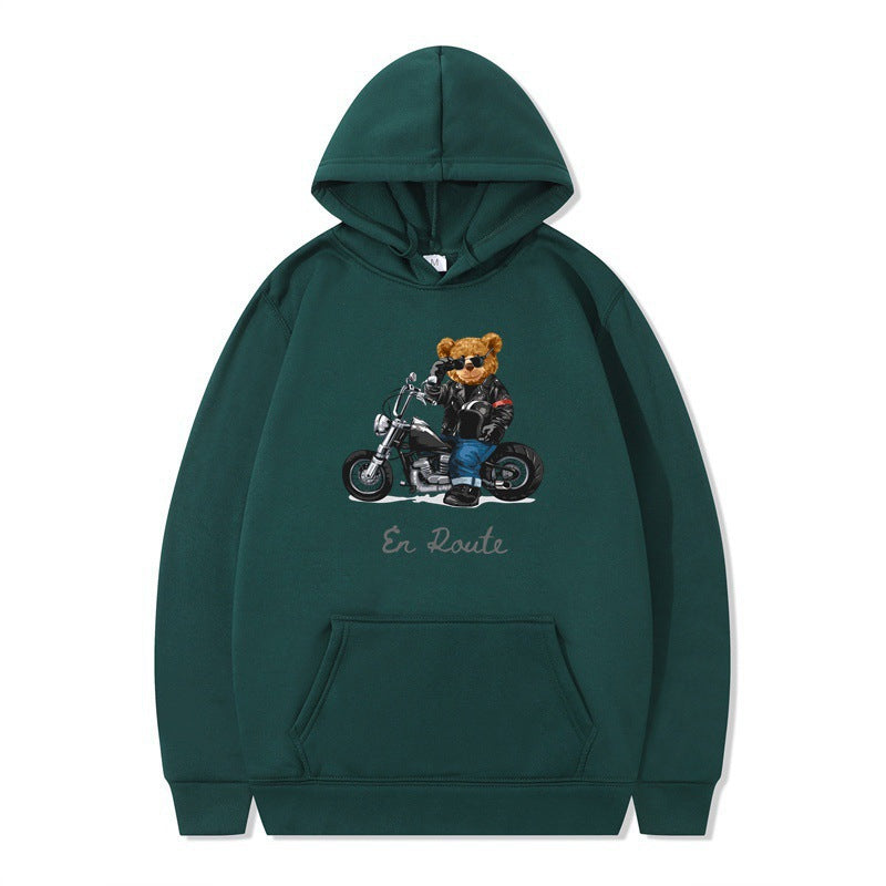 Damen Kapuzenpullover mit einzigartigem Bärenmotiv und lässiger Passform R&B