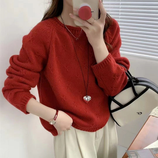 Damen Kuscheliger Strickpullover mit strukturiertem Muster R&B
