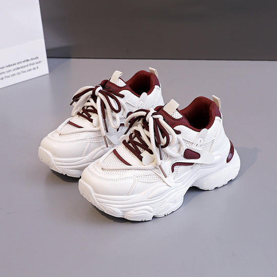 Damen modische Chunky Sneaker mit atmungsaktiver Mesh-Oberfläche und dämpfendem Fußbett R&B