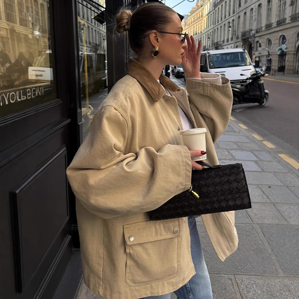 Damen Oversized Utility-Jacke R&B