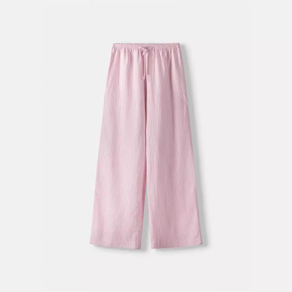 Damen Hochtaillierte Freizeithose mit breitem Bein R&B