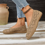 Damen Ballerinas mit modischem Lochdesign und rutschfester Sohle R&B