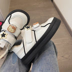 Damen Verspielte Sneaker mit dekorativen Details und Klettverschluss
