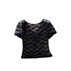Damen Spitze Oberteil mit V-Ausschnitt und gerafftem Design R&B