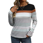 Damen Streifenshirt mit bequemem Schnitt und lässigem Design R&B