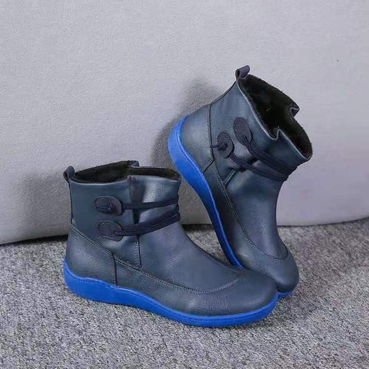 Damen Modische Winterstiefeletten mit praktischer Schnürung und rutschfester Sohle R&B