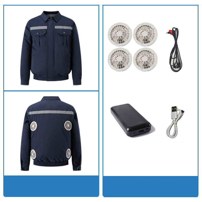 Unisex Nan kühlende Ventilationsjacke mit integrierten Lüftern und USB-Anschluss R&B