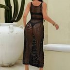 Damen elegantes Strandkleid aus luftigem Netz mit glitzernden Akzenten R&B