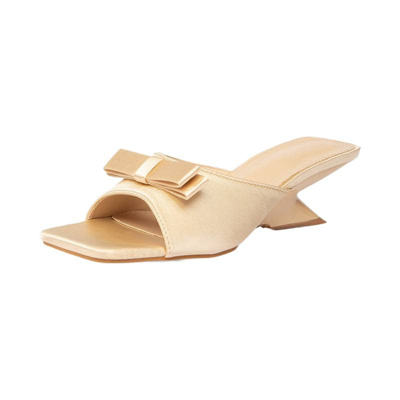 Damen elegante Slingback-Sandalen mit modischem Schleifendetail R&B