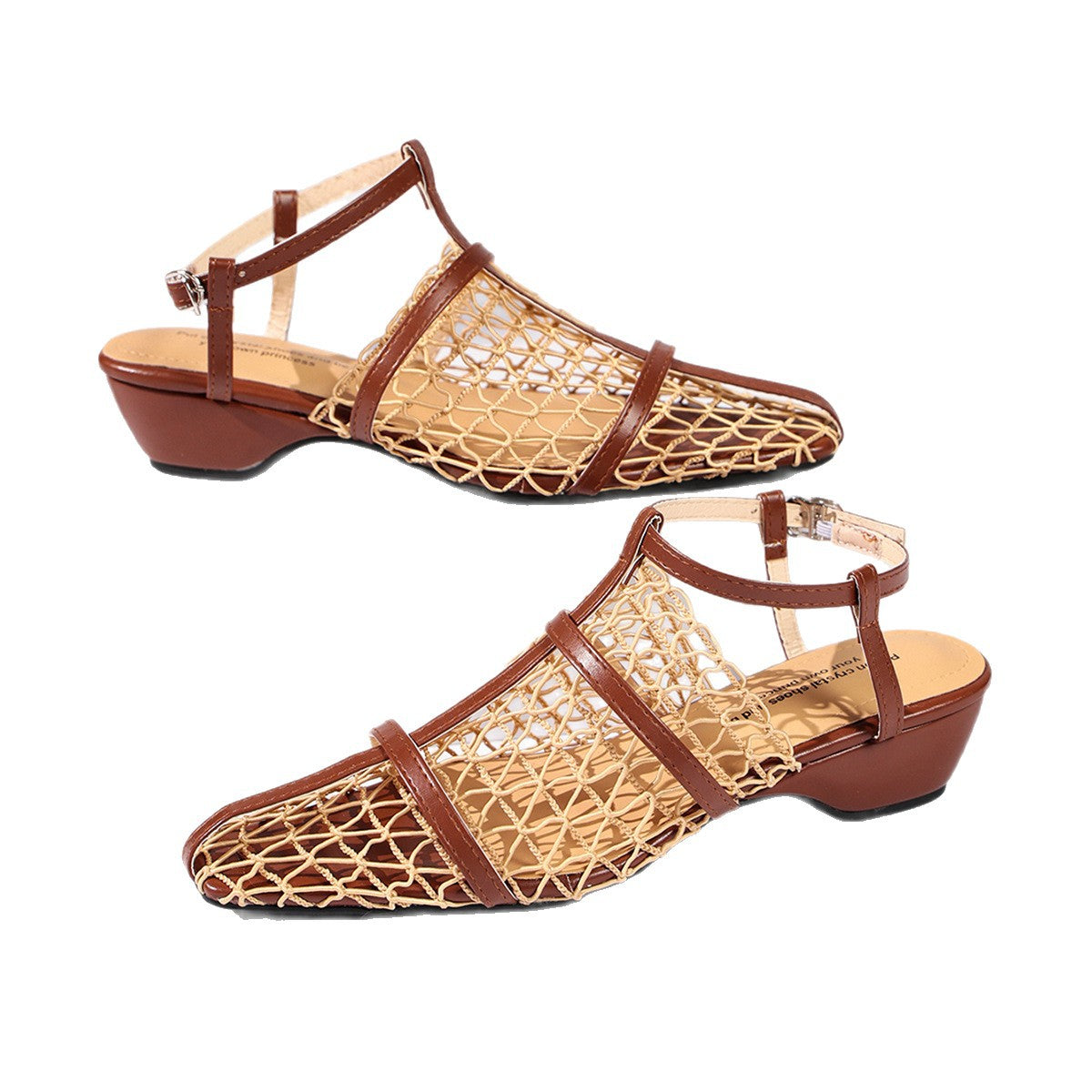 Damen Slingback-Sandaletten mit innovativem Netzdesign und bequemem Blockabsatz R&B