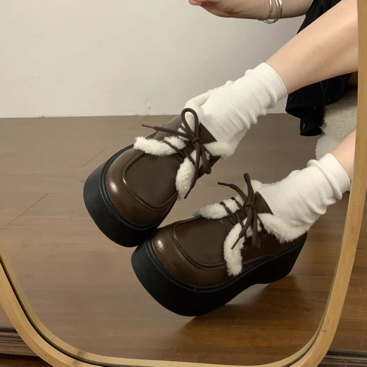 Damen Clogs mit wärmendem Innenfutter und modischem Schnürdesign R&B