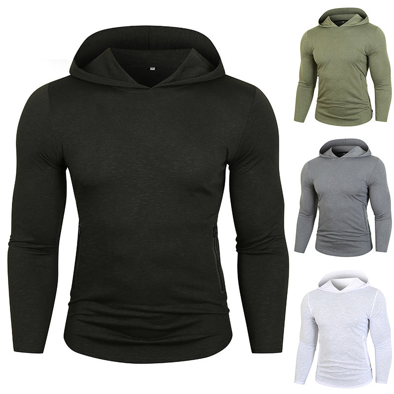 Herren Sportlicher Kapuzenpullover mit funktionalen Reißverschlusstaschen