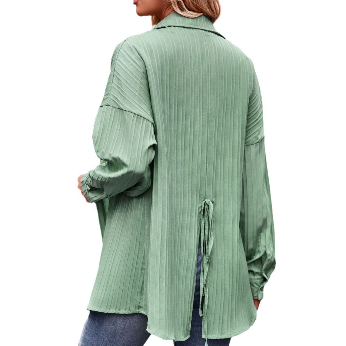 Damen Elegante gestreifte Bluse im Oversized-Schnitt R&B