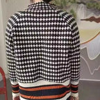 Damen Sportlicher Strickpullover mit Stehkragen und grafischem Muster R&B