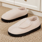 Damen Hausschuhe mit elastischem Klettverschluss und weichem Futter R&B