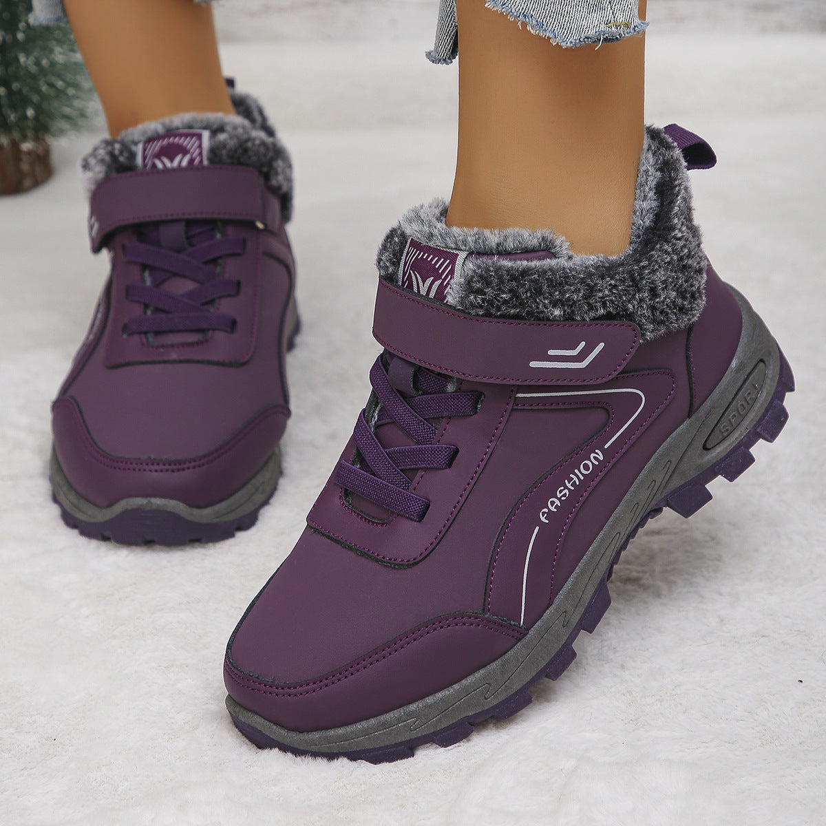 Damen Winterstiefel mit Warmfutter und rutschfester Sohle R&B