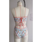 Damen Bikiniset mit Blumenmuster und cleverem Rüschendesign R&B