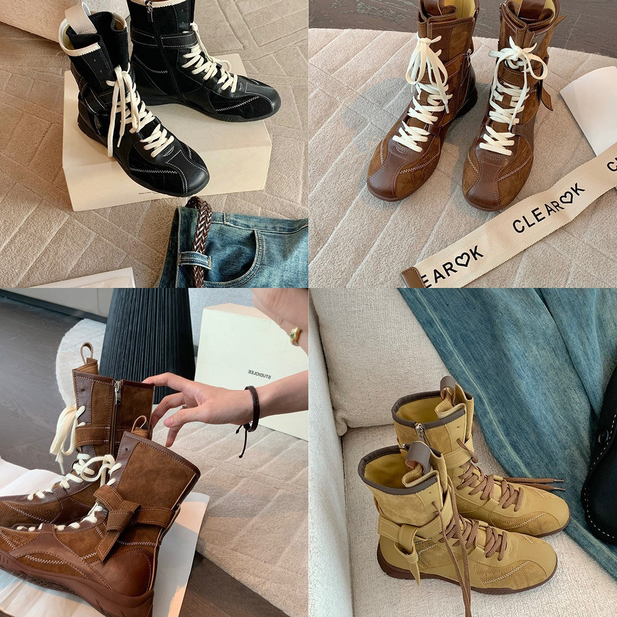 Damen modische Winterstiefel mit komfortablem Futter und stylischem Design R&B